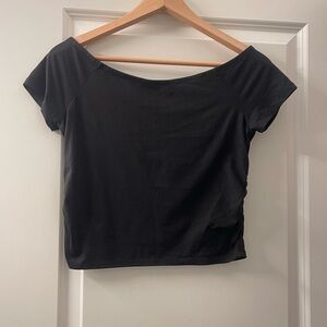Chic Black Off-Shoulder Crop Top